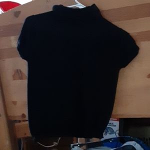 Black short sleeve turtle neck